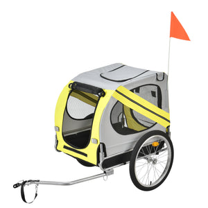 Cykeltrailer Max. 26 kg Hundetransport Vejrbestandig Gul/Blå pro.tec - premiumXL