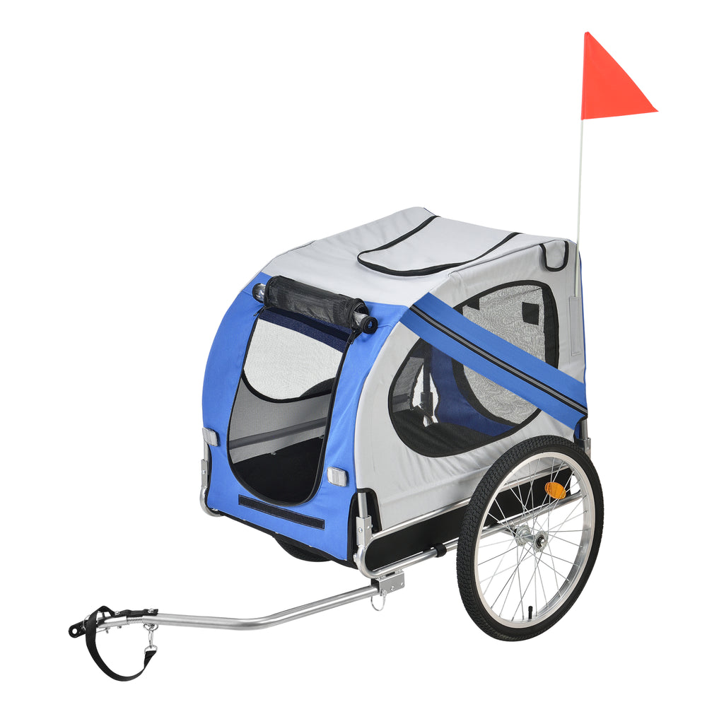 Cykeltrailer Max. 26 kg Hundetransport Vejrbestandig Gul/Blå pro.tec - premiumXL