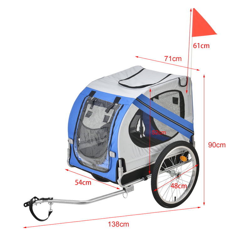 Målskitse [pro.tec]® Hundetransport - cykelanhænger til transport af hunde - bærekapacitet: 26 kg - i forskellige farver