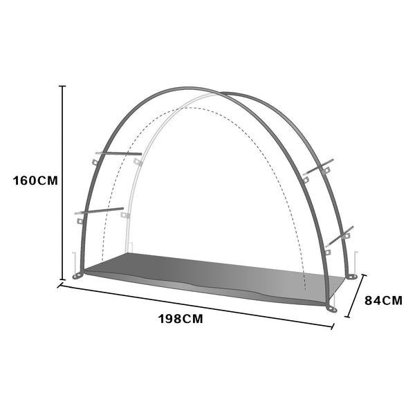 Cykeltelt Bergendal 198x84x160 cm [pro.tec]
