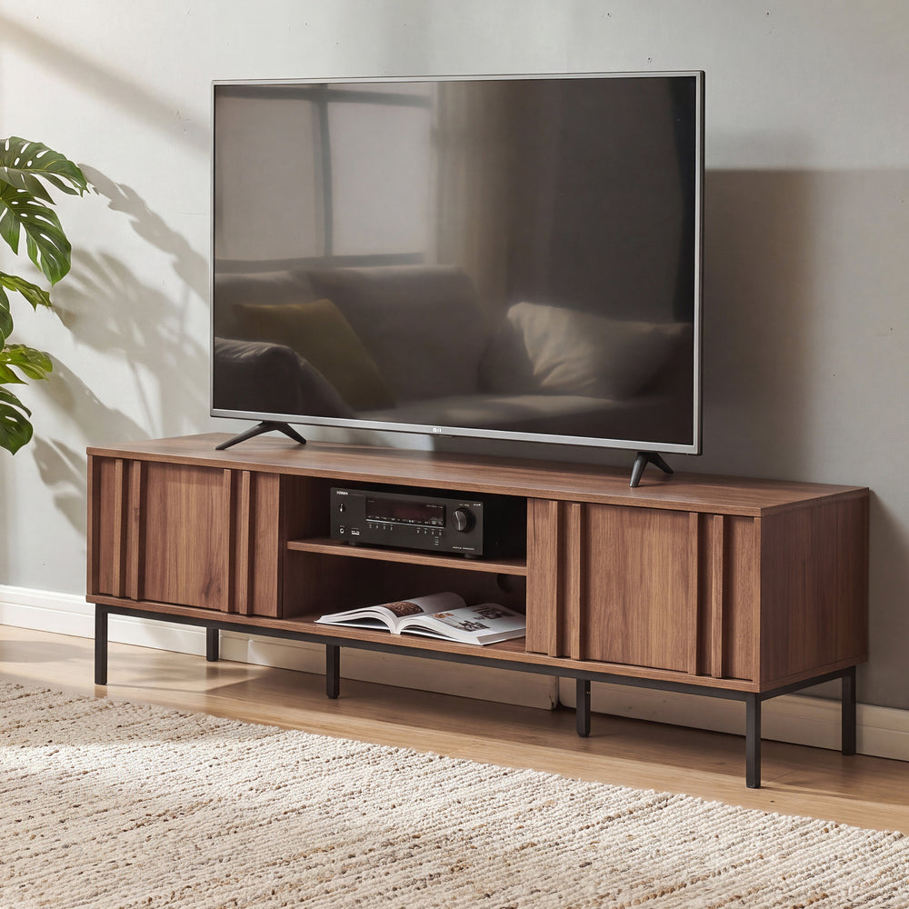 TV-skab Kilmandar 160x40x49 cm valnøddetræ-look [en.casa]