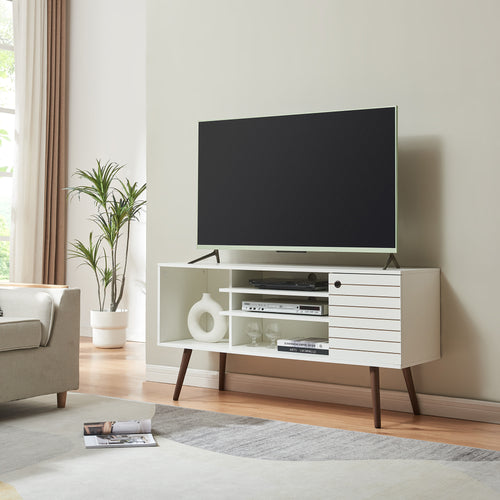 TV-skab Vare 130x40x66 cm Hvid [en.casa] - premiumXL