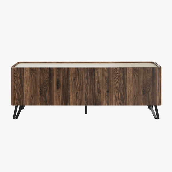 Tv-skab Trorlon 160x40x55 cm valnøddeoptik/travertin [en.casa]