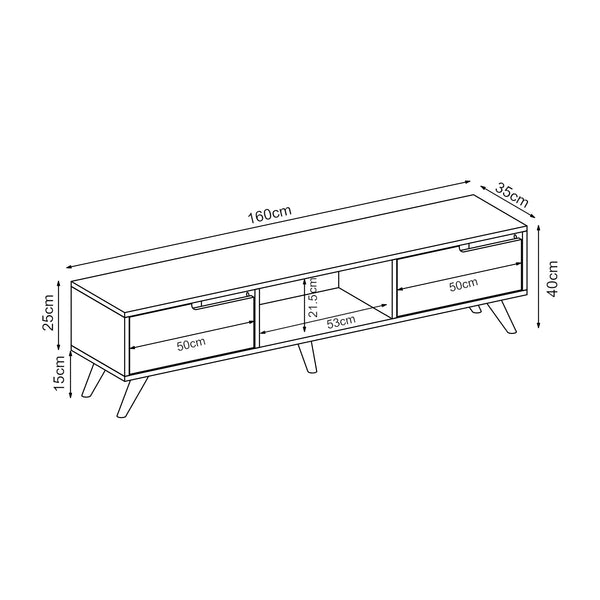 TV-skab Kullila 160x35x40 cm [en.casa]