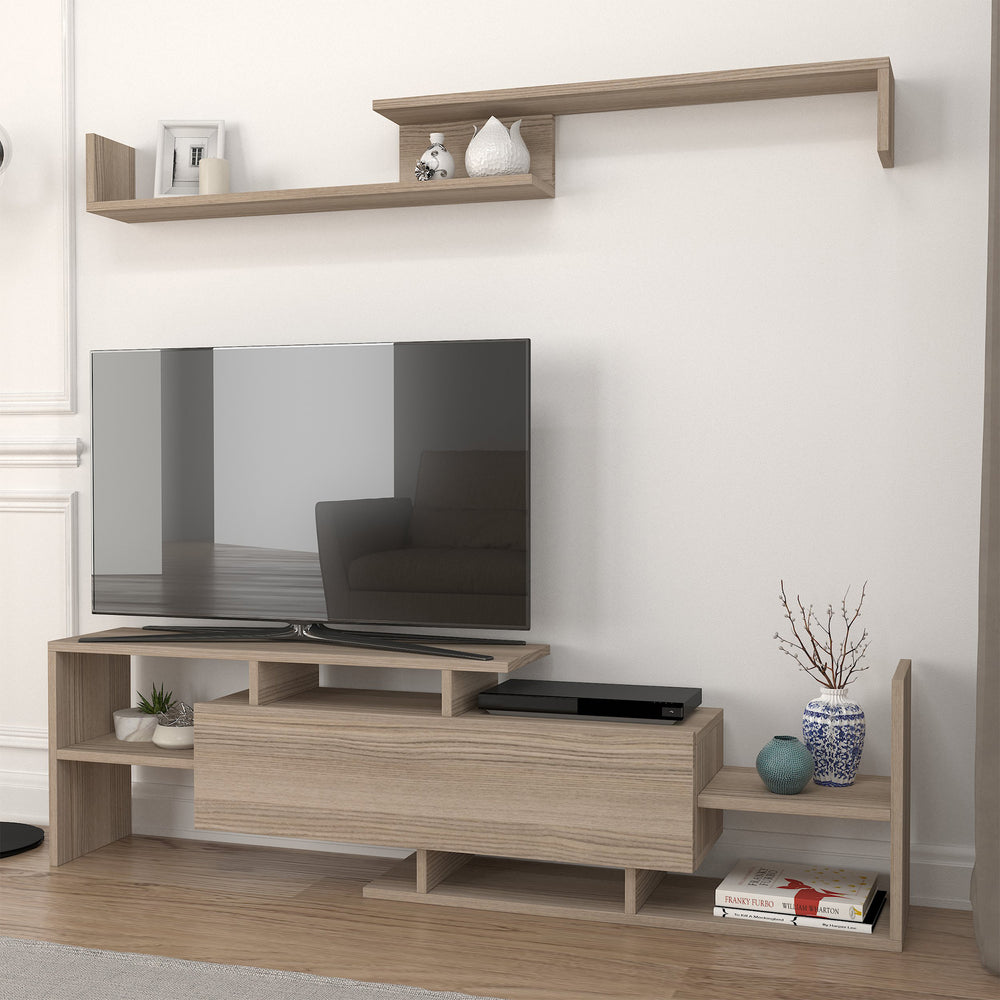 Liksefte TV-skab med væghylde 154x28x42 cm [en.casa]