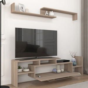 Liksefte TV-skab med væghylde 154x28x42 cm [en.casa]