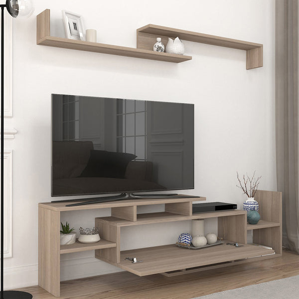 Liksefte TV-skab med væghylde 154x28x42 cm [en.casa]
