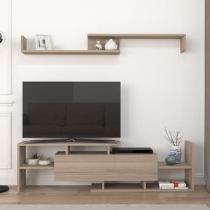 Liksefte TV-skab med væghylde 154x28x42 cm [en.casa]