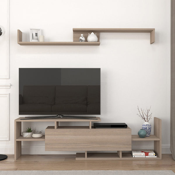 Liksefte TV-skab med væghylde 154x28x42 cm [en.casa]