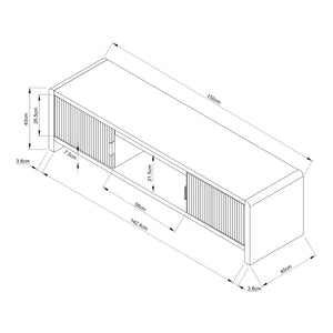 TV-skab Lukkodso 150x40x40 cm [en.casa]