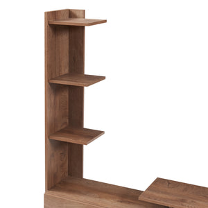 Mesa de TV Rauki con estantes laterales 233x31x141 cm - [en.casa]