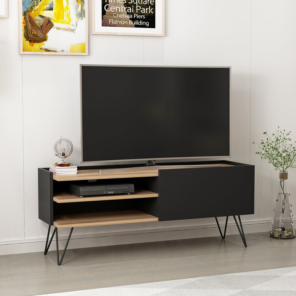 TV-bord Dronninglund Sort [en.casa] - premiumXL