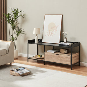 TV-bord Belana 120x40x54 cm Sort/Eg-look [en.casa] - premiumXL