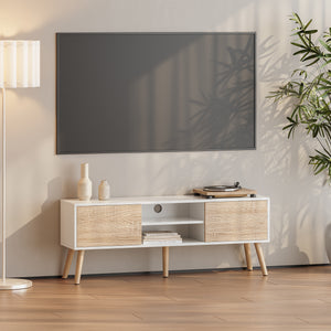 TV-bord Eskilstuna med 2 skabslåger og 2 hylder [en.casa] - premiumXL
