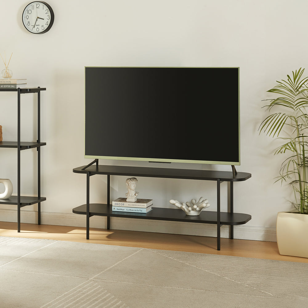 TV-bord Samnanger 120x40x45 cm Sort [en.casa] - premiumXL