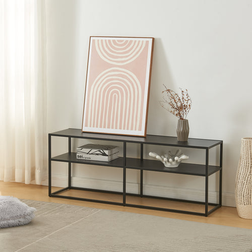 Tv-bord Solund 120x30x46cm Sort [en.casa]
