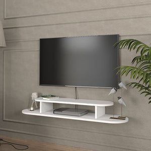 TV - lavt hængende skænk Targema 120x30x16 cm hvid [en.casa] - premiumXL