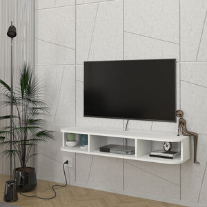 TV - lav skænk væghængt Oundsvas 120x30x19 cm hvid [en.casa] - premiumXL