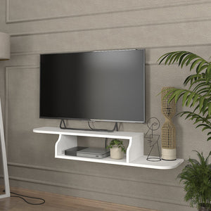 TV - lav skænk væghængt Kershaby 120x30x19 cm hvid [en.casa] - premiumXL