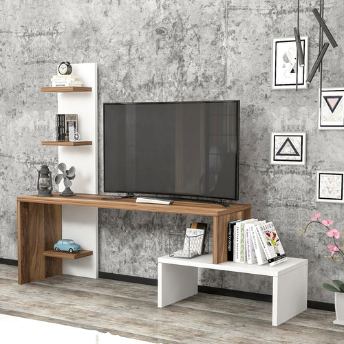 TV-bord Hörby med reol [en.casa] - premiumXL