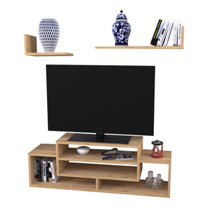 Tv-bord sæt Kinn 3 dele med 2 hylder [en.casa]