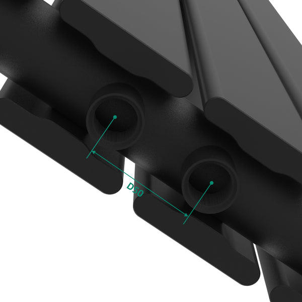 Designradiator Nore sort 160x30cm dobbeltlag 1006W [neu.haus]