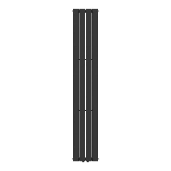 Designradiator Nore Black 180x30cm Enkeltlag 598W [neu.haus].