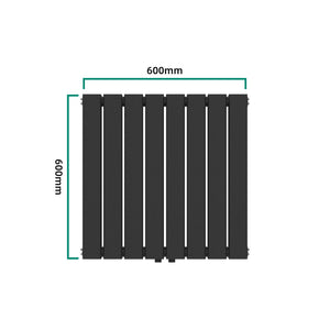 Designradiator Nore sort 60x60cm dobbeltlag 809W [neu.haus]