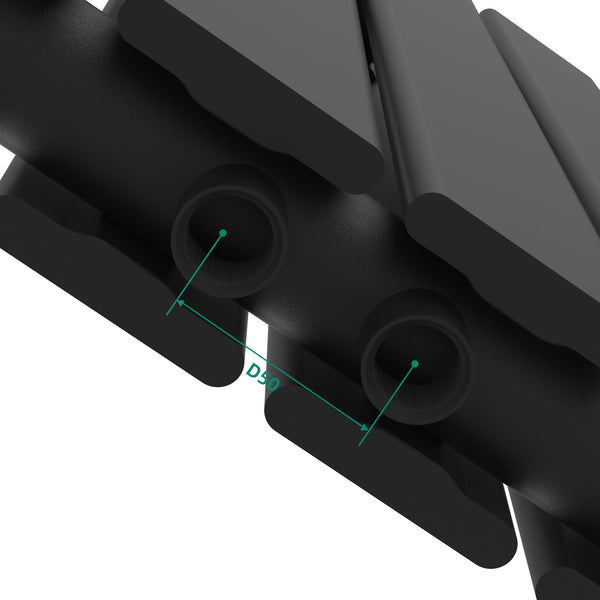 Designradiator Nore sort 60x60cm dobbeltlag 809W [neu.haus]