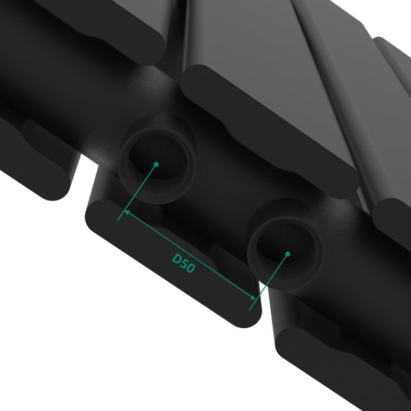 Designradiator Nore sort 60x80cm dobbeltlag 1097W [neu.haus]