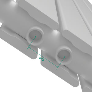 Designerradiator Nore Hvid 120x45cm dobbeltlag 1140W [neu.haus].