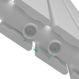 Designerradiator Nore White 160x30cm dobbeltlag 1006W [neu.haus].