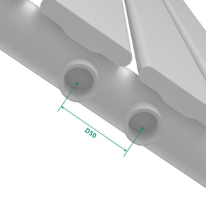 Designerradiator Nore Hvid 160x30cm Enkeltlag 540W [neu.haus].