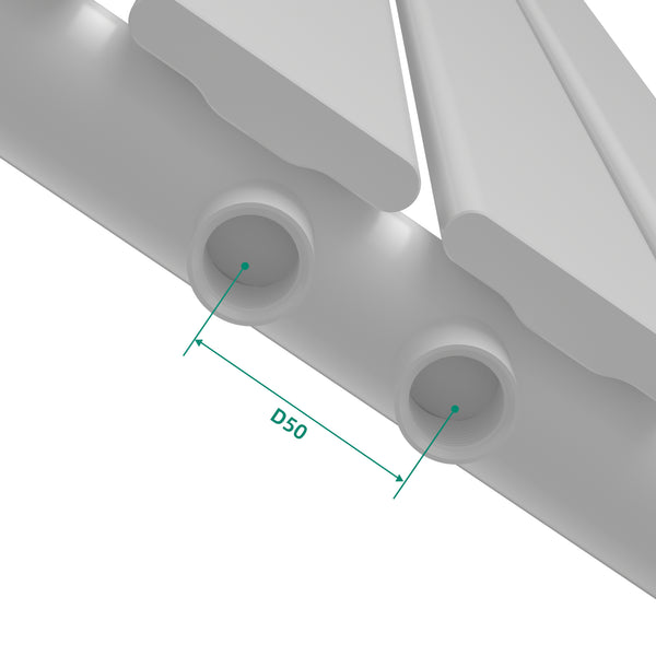 Designerradiator Nore Hvid 160x30cm Enkeltlag 540W [neu.haus].