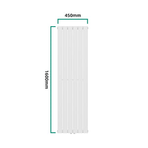 Designerradiator Nore Hvid 160x45cm Enkeltlag 790W [neu.haus]