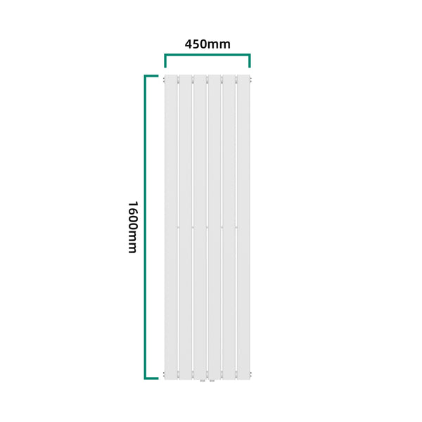 Designerradiator Nore Hvid 160x45cm Enkeltlag 790W [neu.haus]