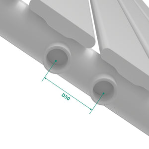 Designerradiator Nore Hvid 160x45cm Enkeltlag 790W [neu.haus]