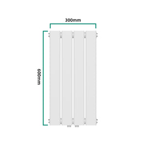 Designerradiator Nore Hvid 60x30cm Enkeltlag 249W [neu.haus].