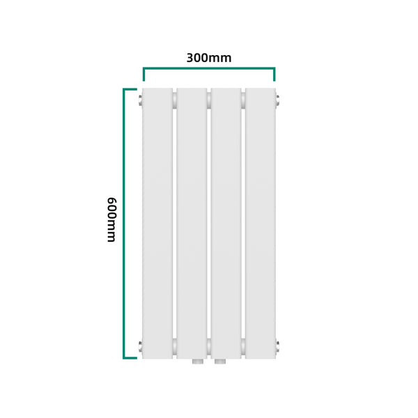 Designerradiator Nore Hvid 60x30cm Enkeltlag 249W [neu.haus].