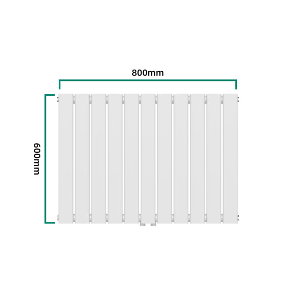 Designerradiator Nore Hvid 60x80cm Enkeltlag 616W [neu.haus]