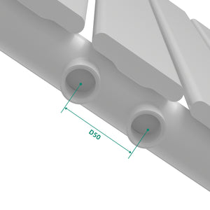 Designerradiator Nore Hvid 60x80cm Enkeltlag 616W [neu.haus]