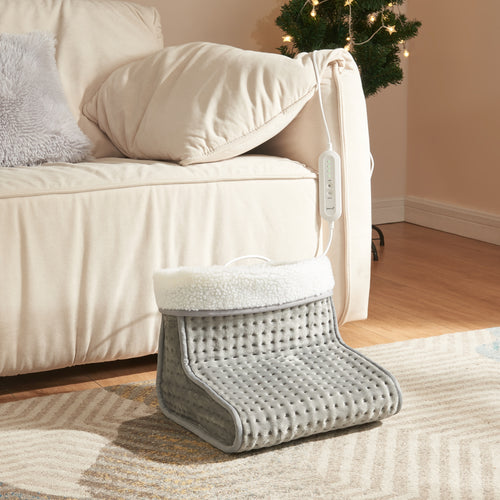 Elektrisk fodvarmer Bari 100W grå [en.casa].