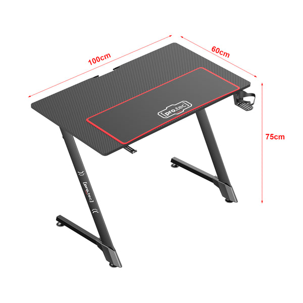 Spillebord Oakland sort i forskellige størrelser størrelser [pro.tec]