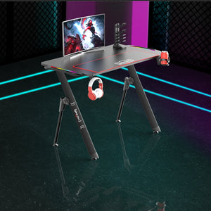 Gamingbord Stockton med RGB LED-belysning sort i forskellige størrelser størrelser [pro.tec]