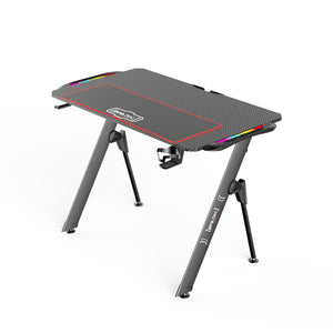 Gamingbord Stockton med RGB LED-belysning sort i forskellige størrelser størrelser [pro.tec]