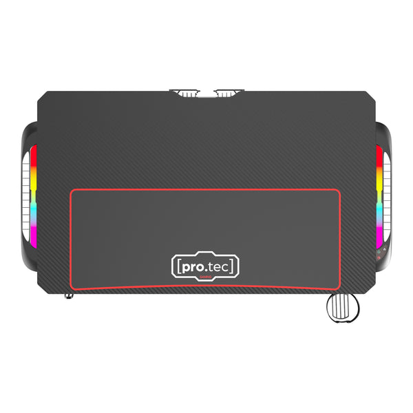 Gamingbord Stockton med RGB LED-belysning sort i forskellige størrelser størrelser [pro.tec]