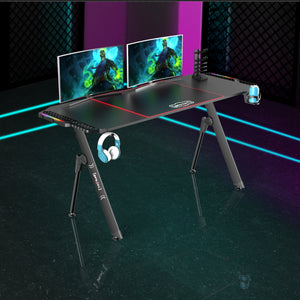 Gamingbord Stockton med RGB LED-belysning sort i forskellige størrelser størrelser [pro.tec]