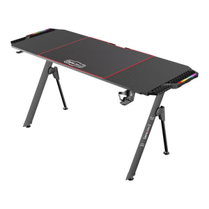 Gamingbord Stockton med RGB LED-belysning sort i forskellige størrelser størrelser [pro.tec]