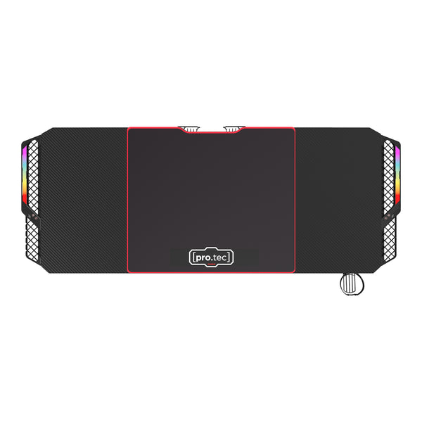 Gamingbord Stockton med RGB LED-belysning sort i forskellige størrelser størrelser [pro.tec]