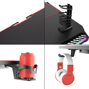 Gamingbord Stockton med RGB LED-belysning sort i forskellige størrelser størrelser [pro.tec]